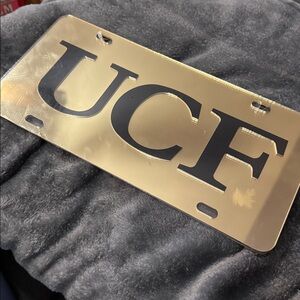 Gold and Black UCF License Plate Frame